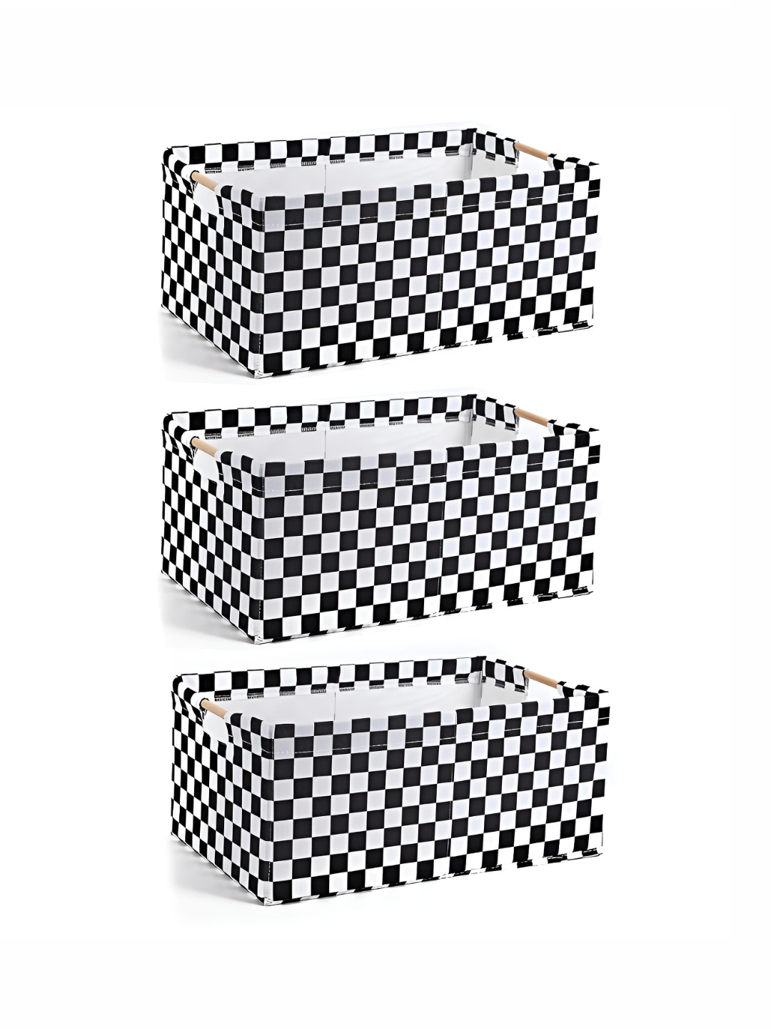 

HOUSE OF QUIRK Black 3 Pieces Wardrobe Multi-Utility Organisers