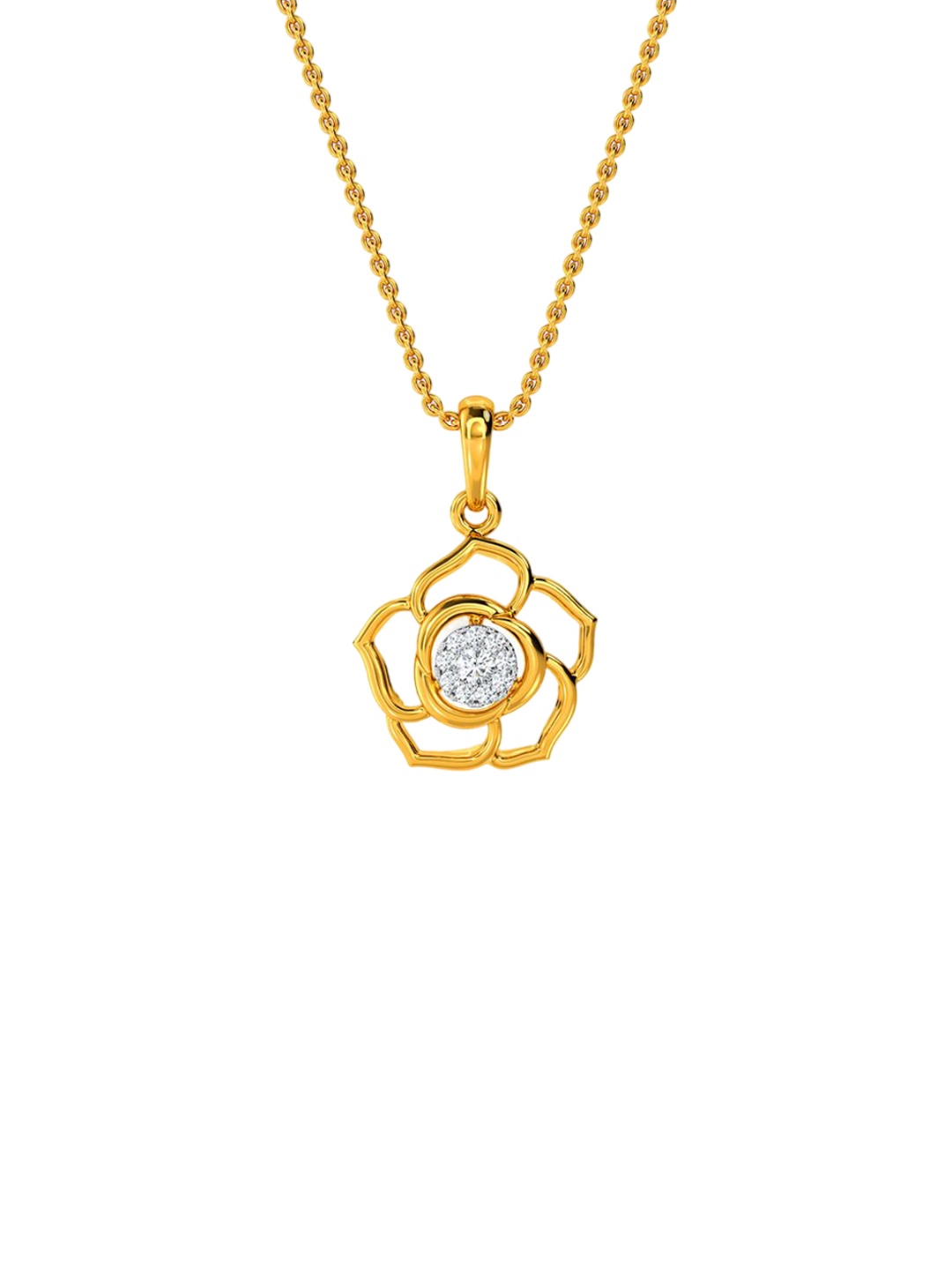 

KISNA DIAMOND AND GOLD JEWELLERY Women 14KT Pendant Diamond0.08CT