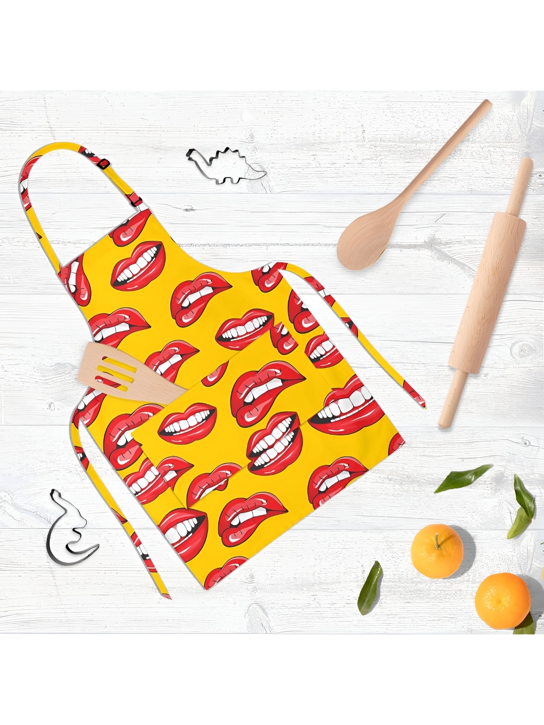 

ArtzFolio Kids Yellow & Red Printed Cotton Aprons