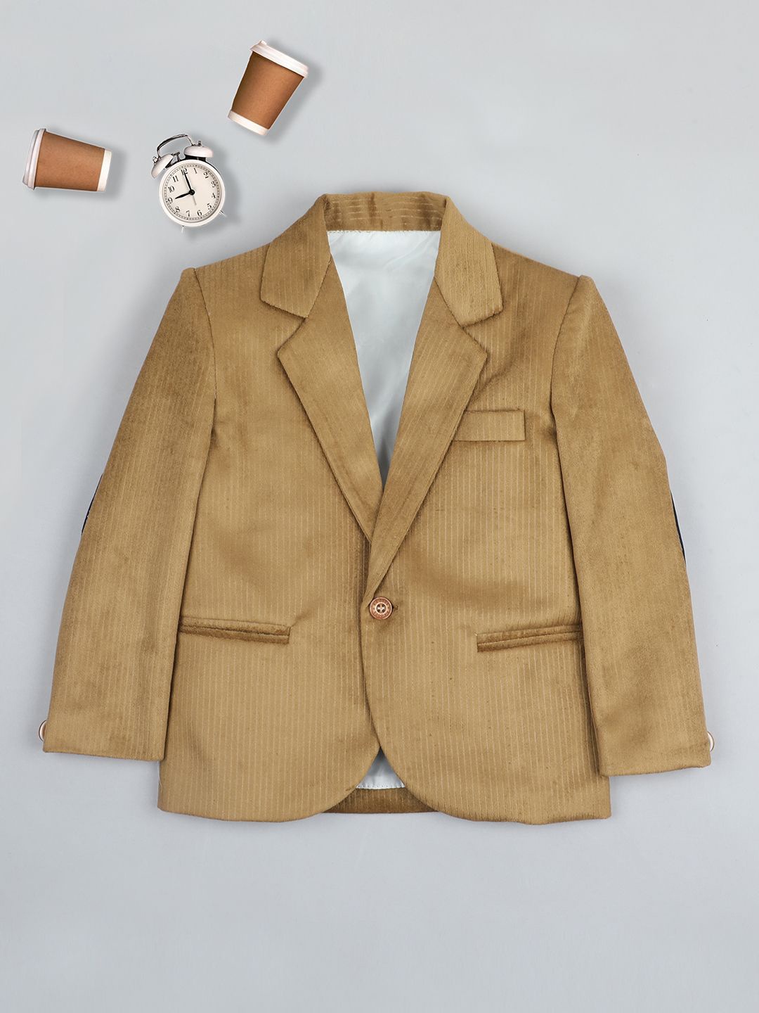 

Ridokidz Boys Single-Breasted Blazer, Brown