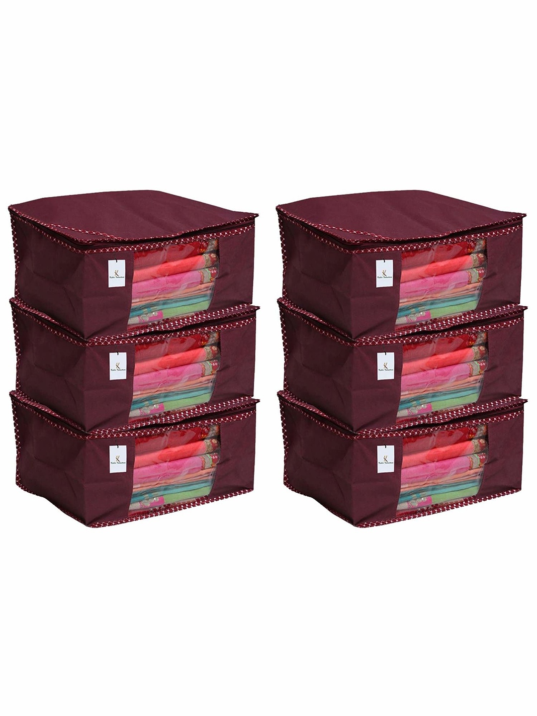 

Kuber Industries Maroon 6 Pieces Multi-Utility Organisers