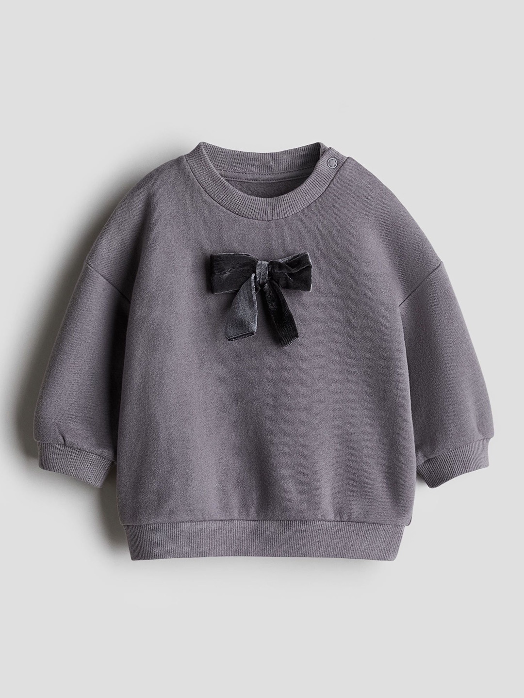 

H&M Girls Crew-neck sweatshirt, Grey