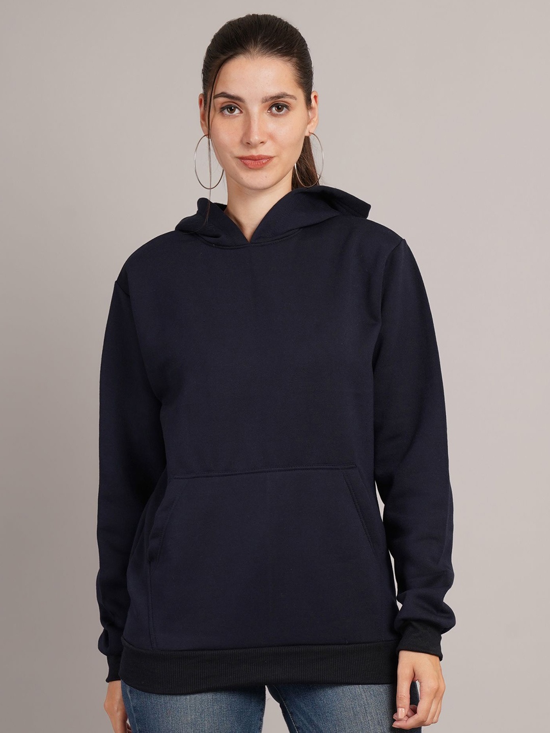 

Parona Women Hooded Long Sleeves Pullover Sweatshirt, Navy blue
