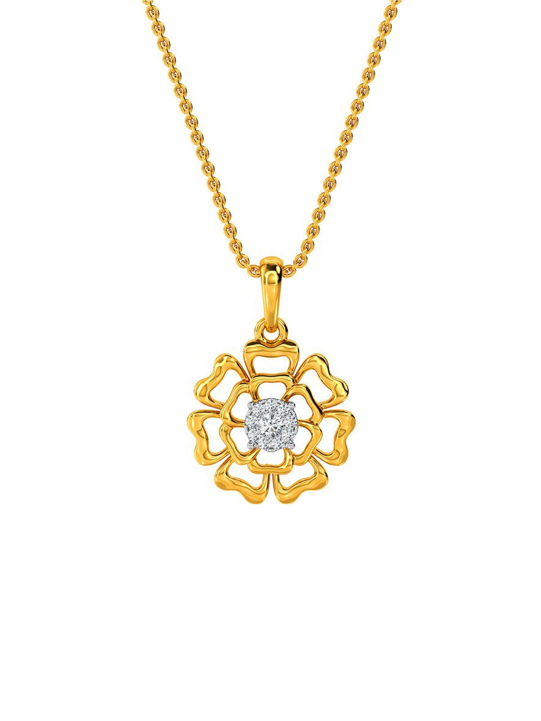 

KISNA DIAMOND AND GOLD JEWELLERY Women 14KT Pendant Diamond 0.08 Carat