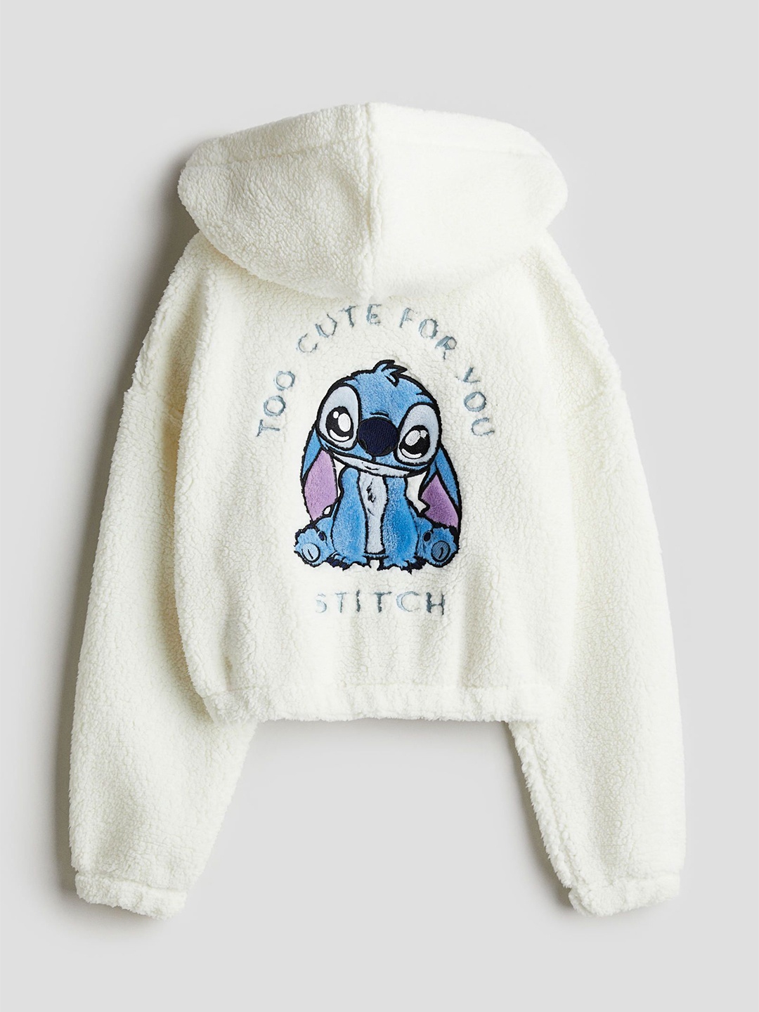 

H&M Girls Teddy Zip-Through Hoodie, White