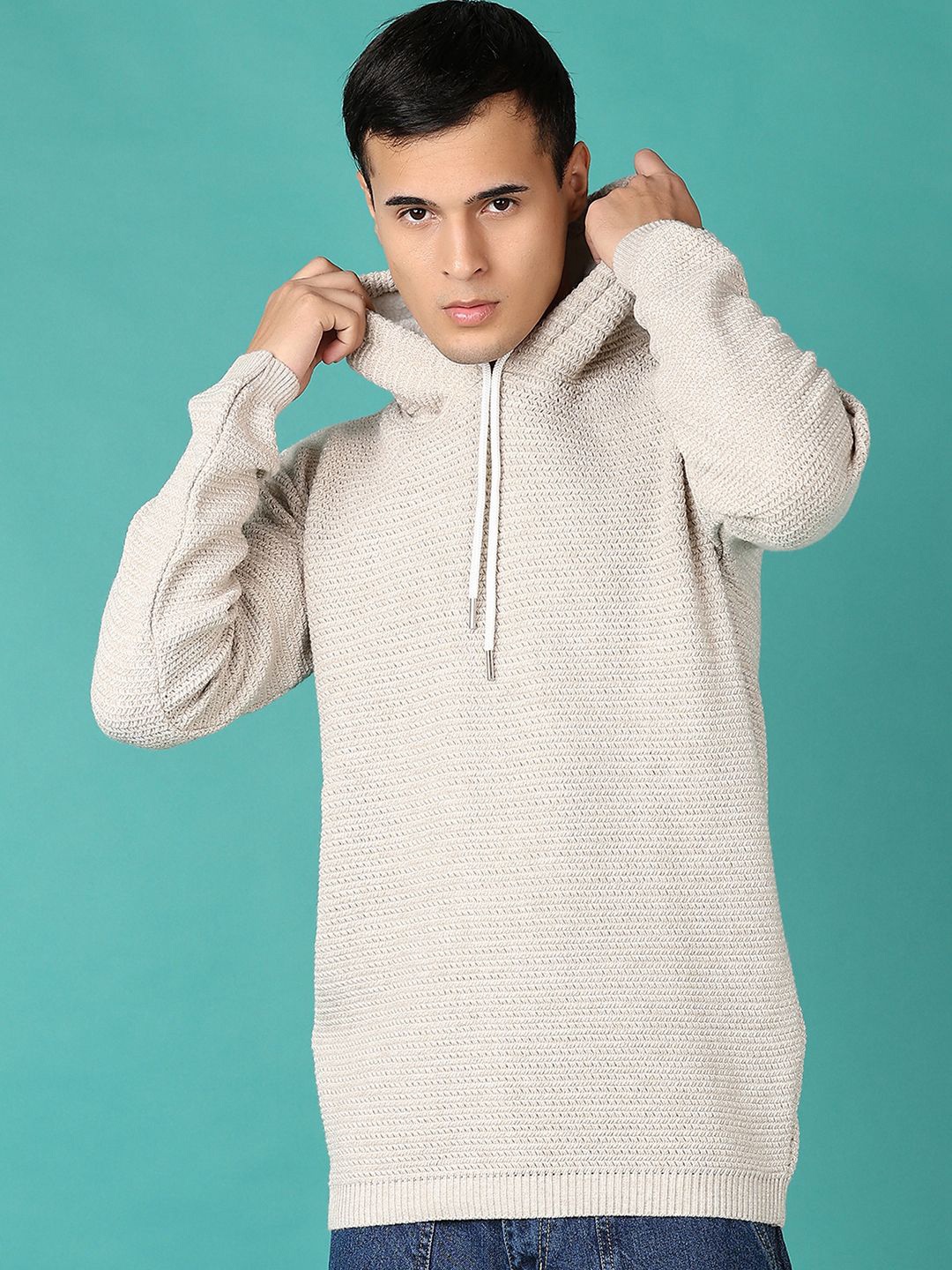 

V-Mart Men Cable Knit Pullover, Beige