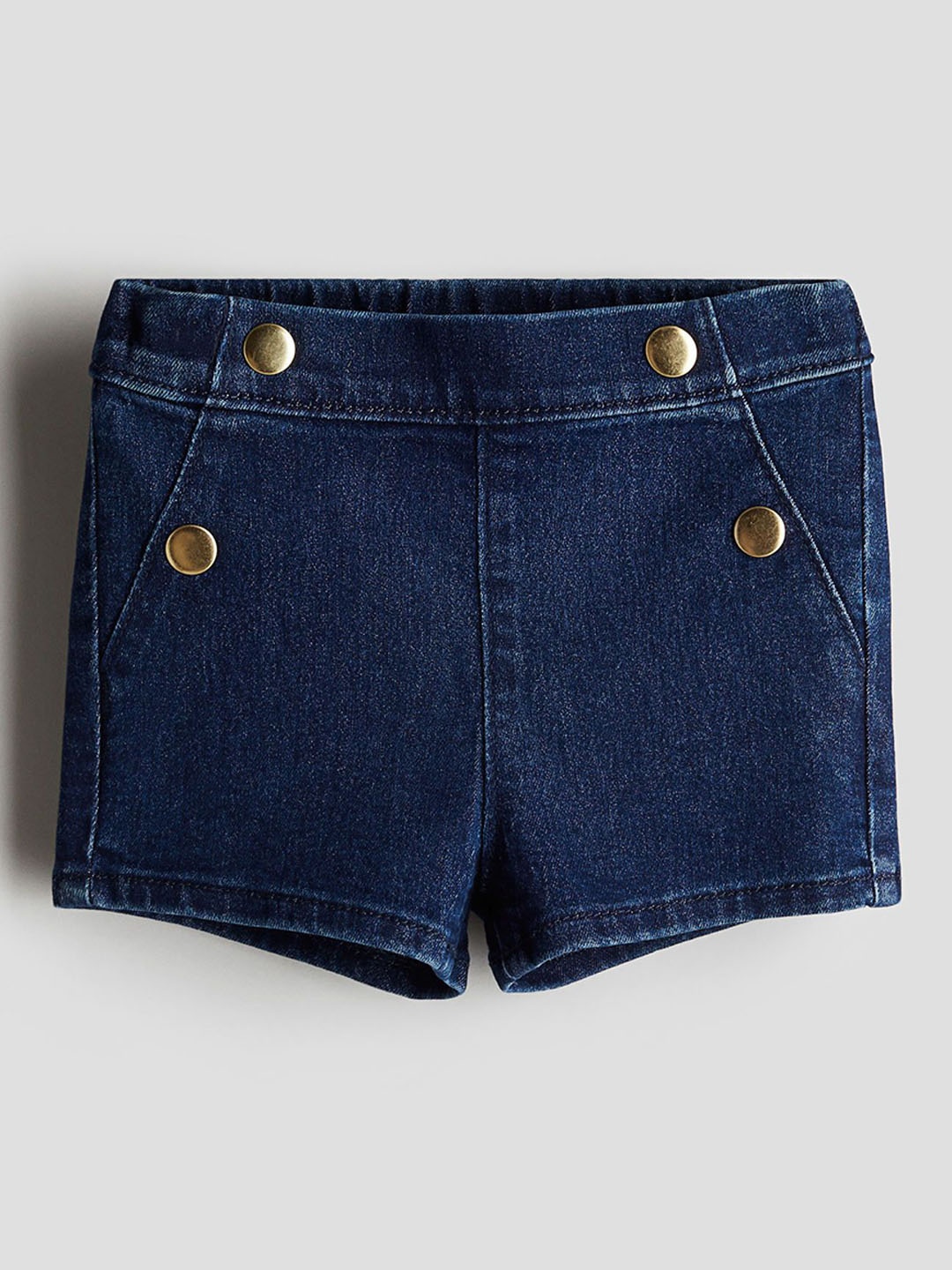 

H&M Infant Girls Studded Denim Shorts, Blue