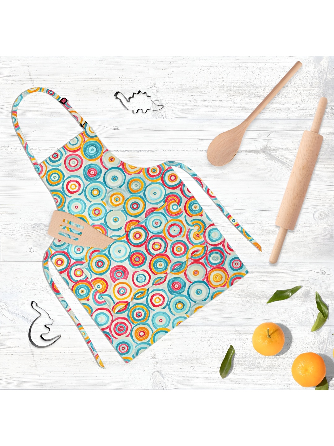

ArtzFolio Blue & Yellow Printed Cotton Aprons