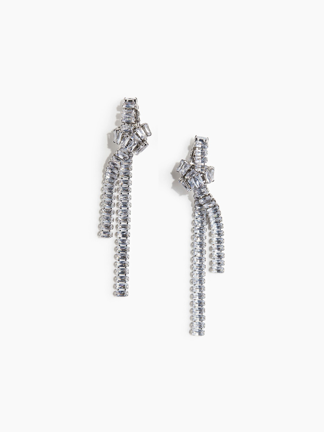

H&M Long Embellished Earrings, Silver