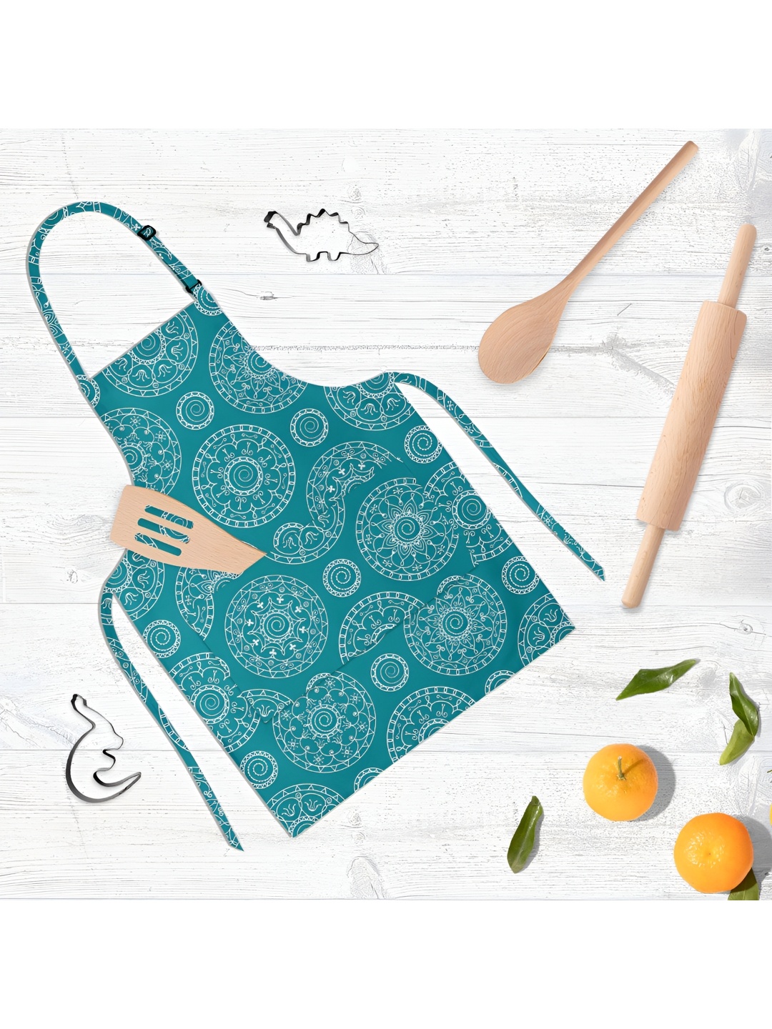 

ArtzFolio Blue Cotton Printed Waterproof Apron