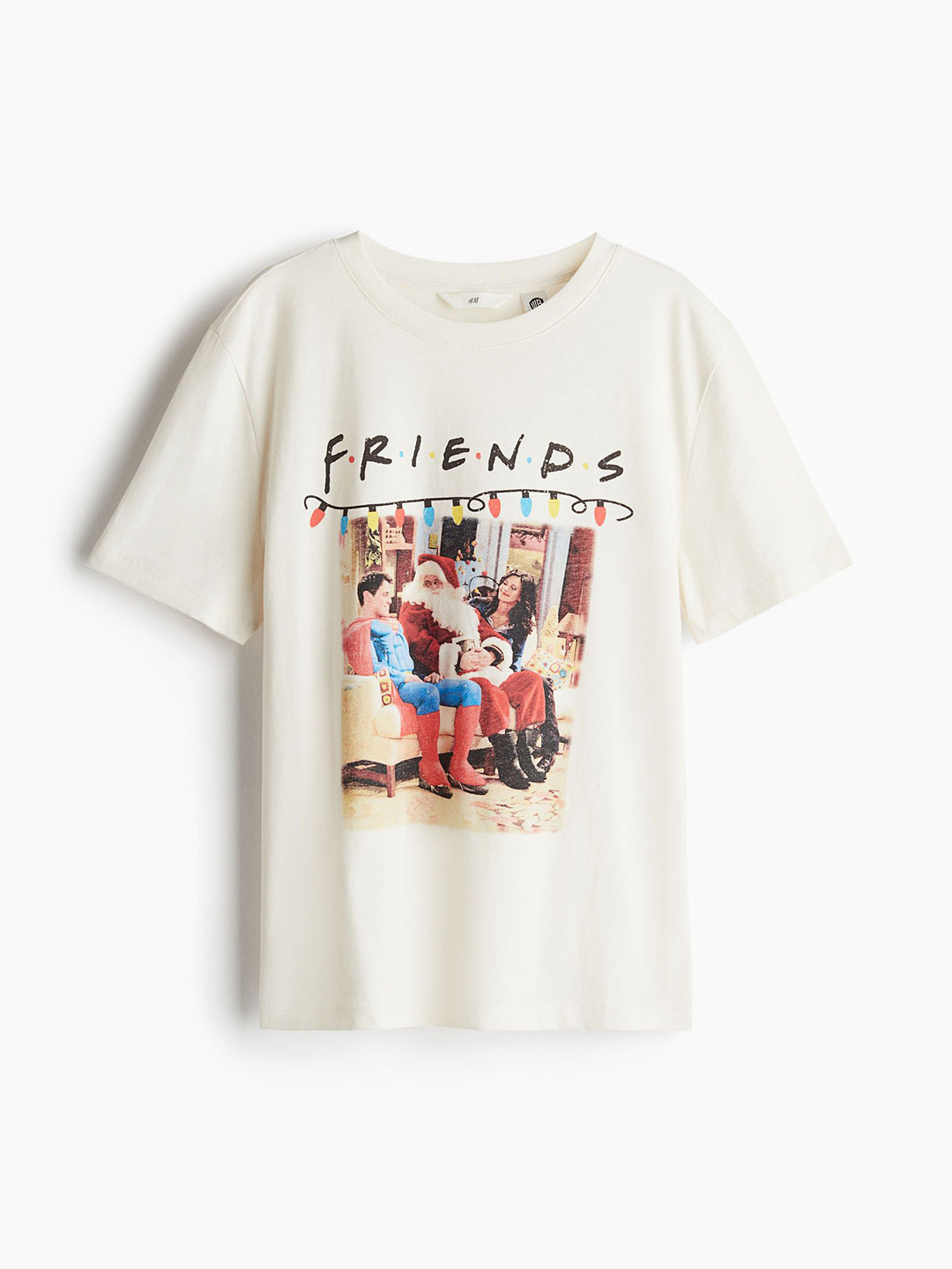 

H&M Printed Pure Cotton T-shirt With A Motif, White