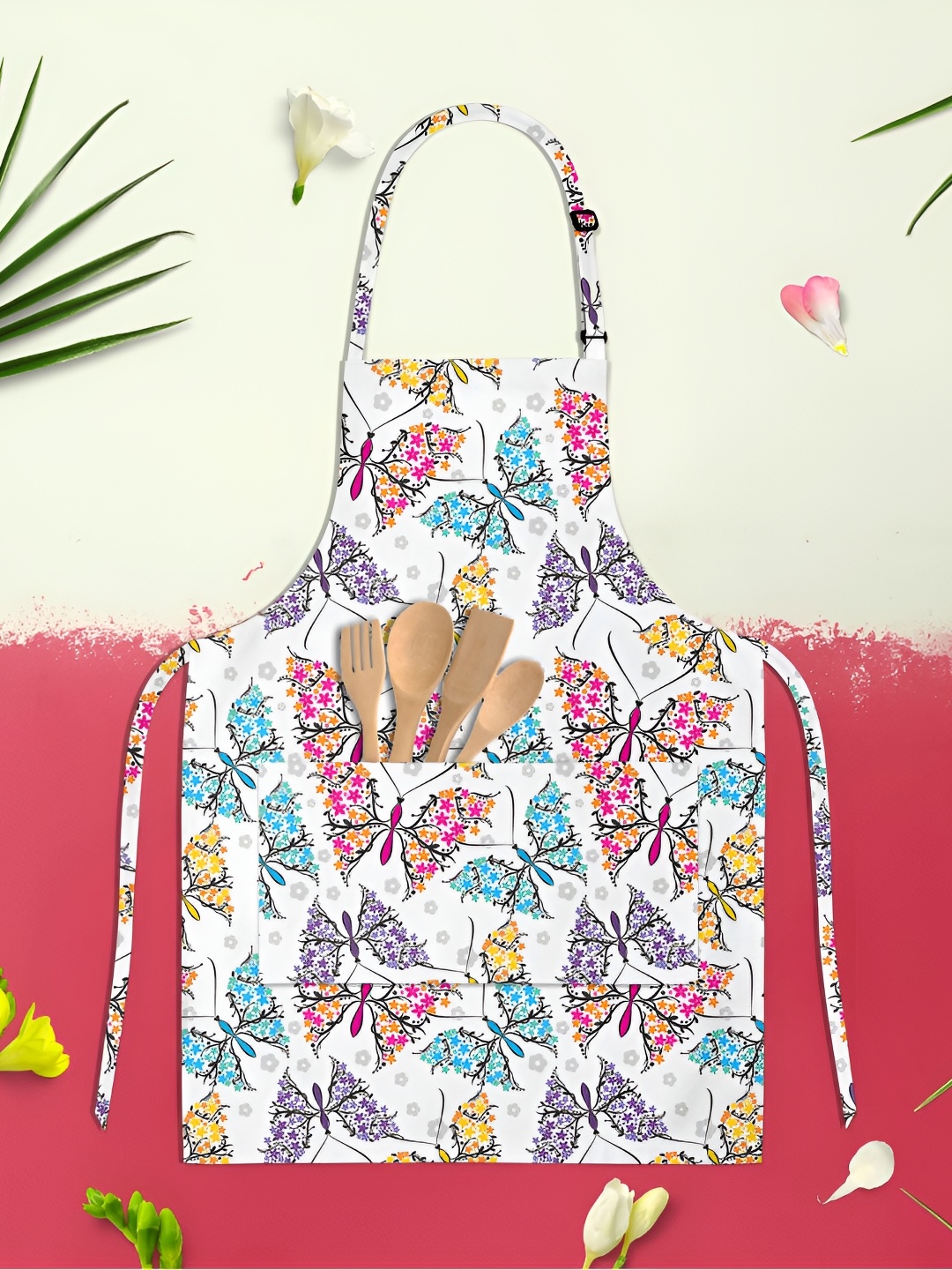 

ArtzFolio White & Black Printed Cotton Aprons