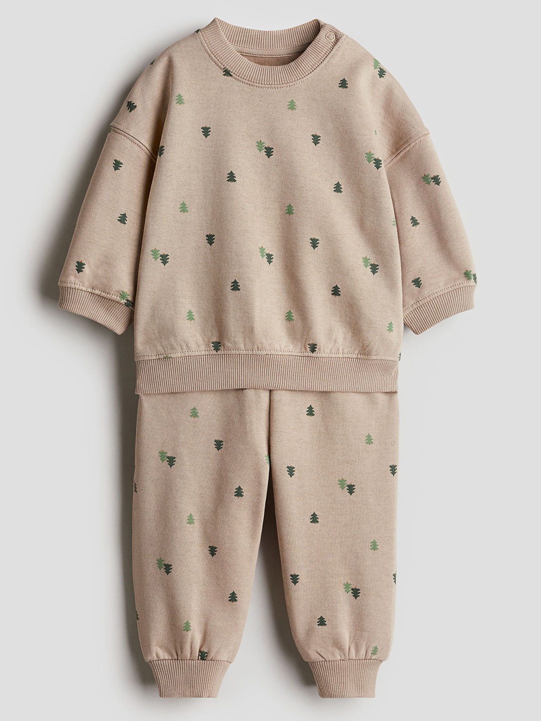

H&M Boys Pure Cotton Printed Clothing Set, Beige
