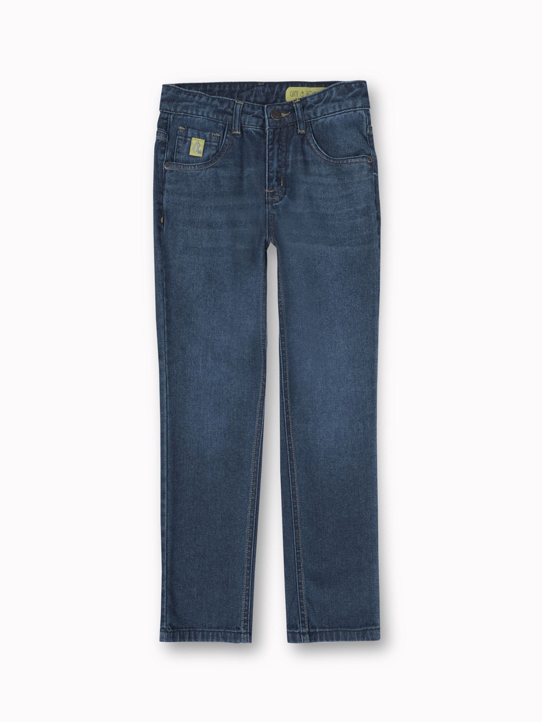 

Gini and Jony Boys Comfort Slim Fit Light Fade Stretchable Jeans, Blue