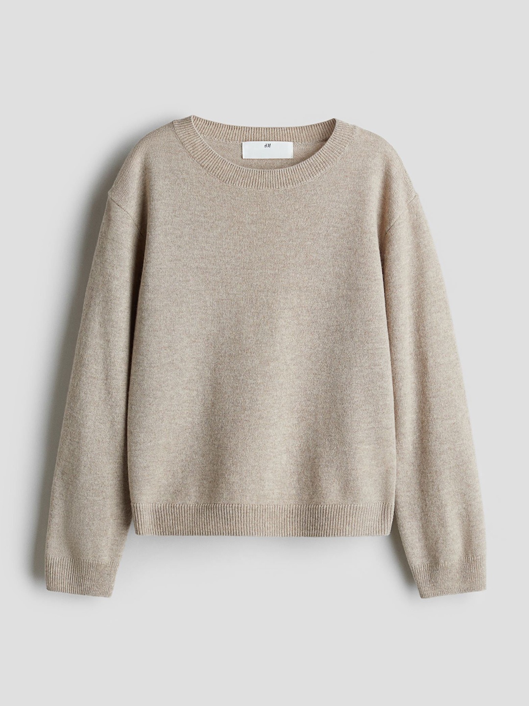 

H&M Girls Cashmere-Blend Jumper, Beige