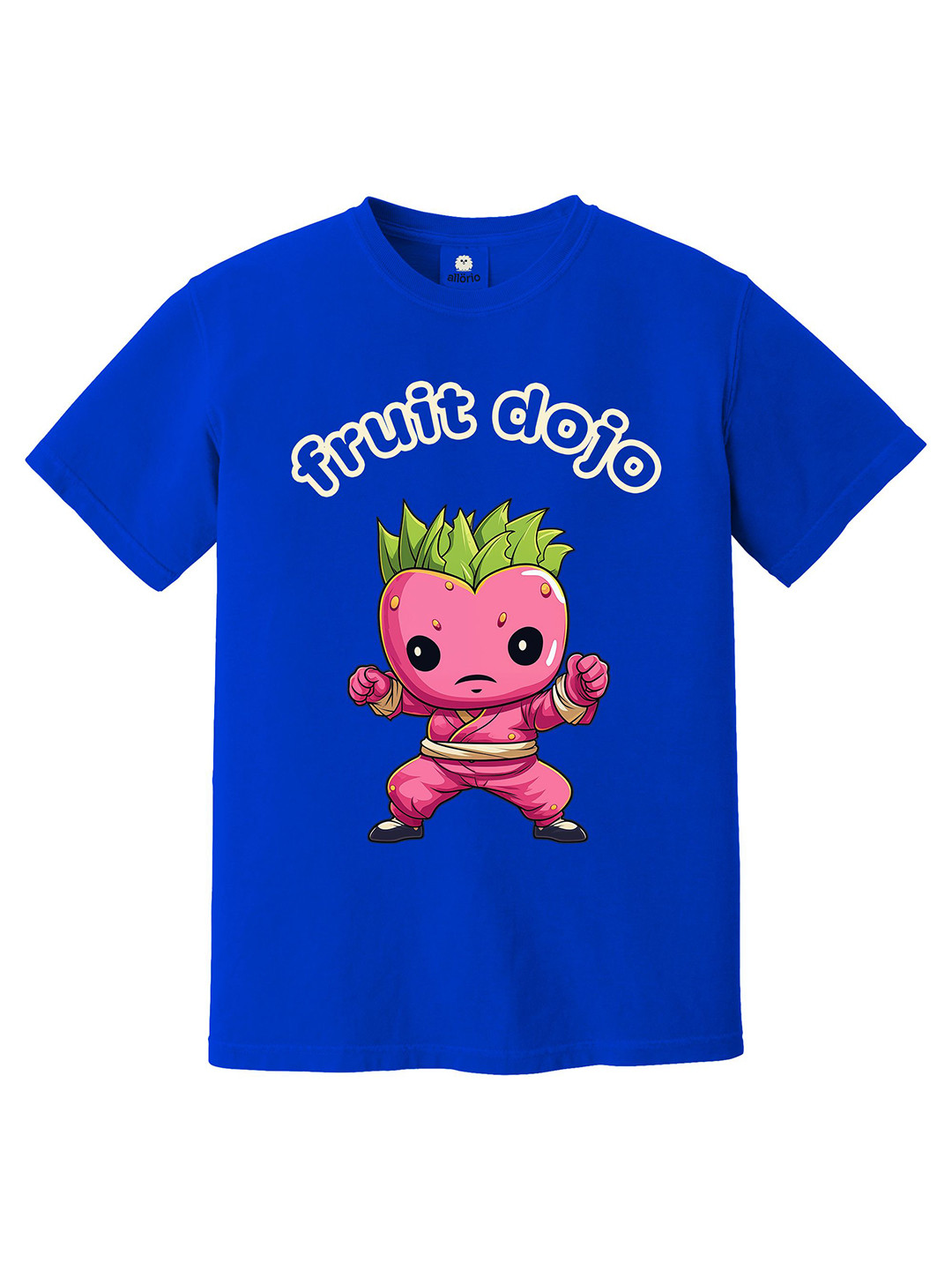 

allorio kids Boys Printed Pure Cotton Applique T-shirt, Blue