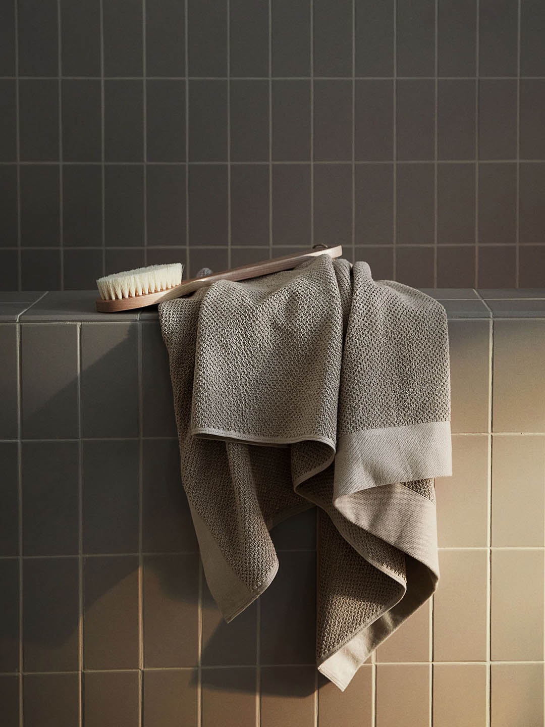 

H&M Beige Cotton Terry Bath Towel