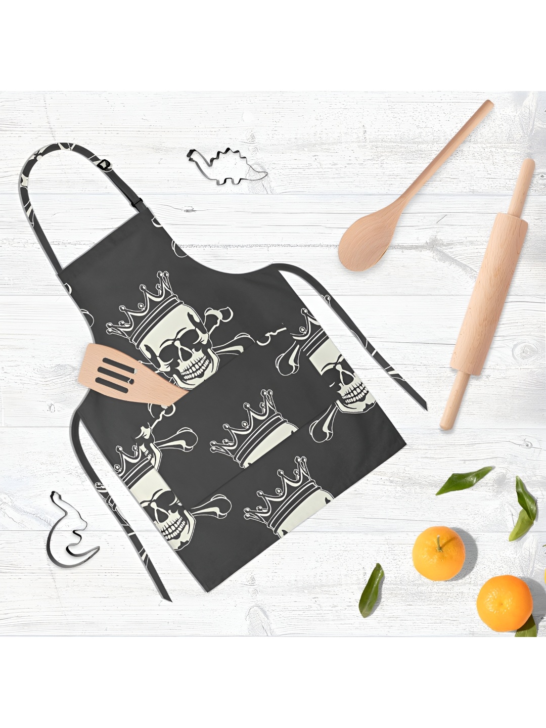 

ArtzFolio Black Cotton Printed Waterproof Apron