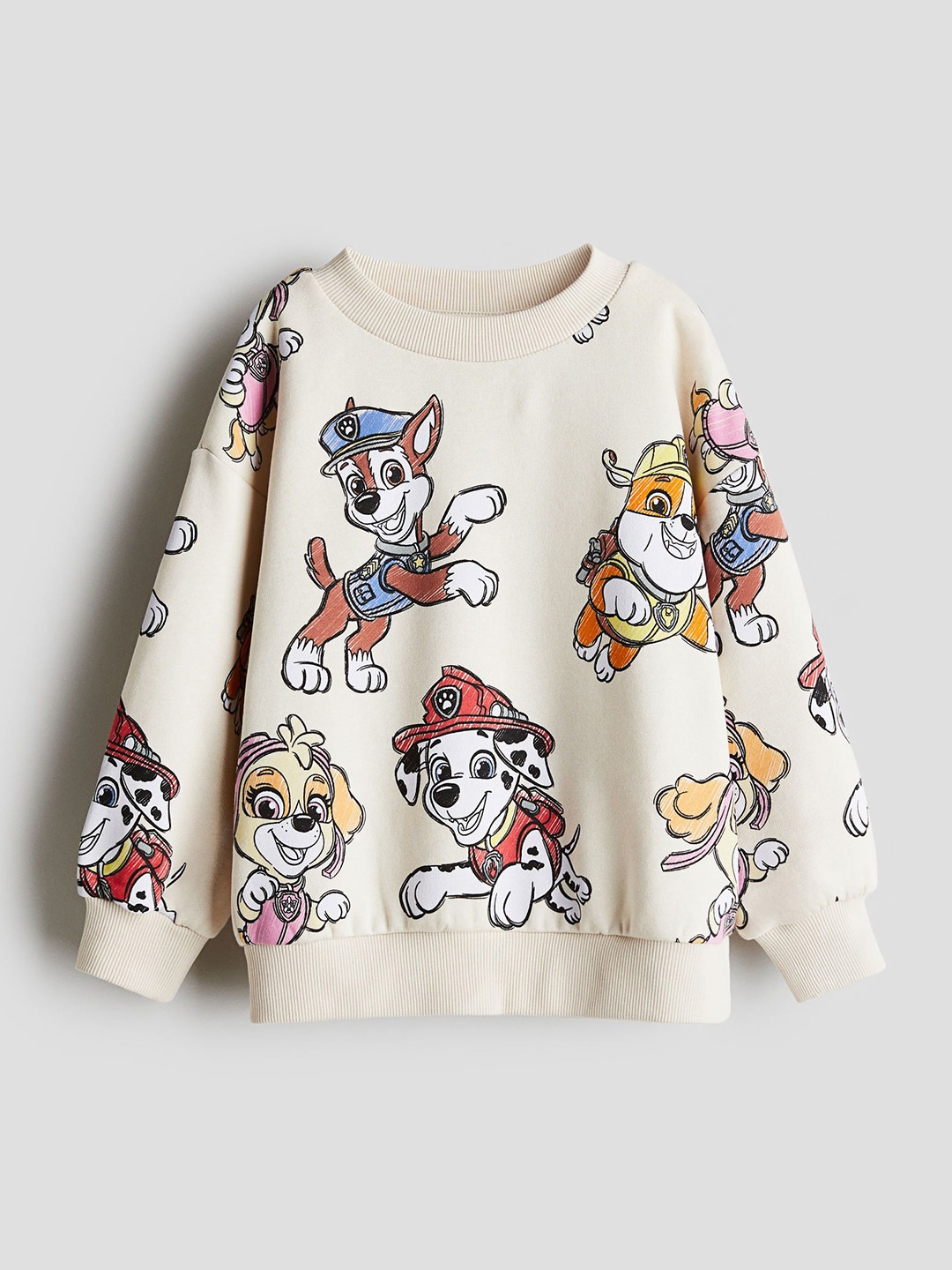 

H&M Boys Oversized Printed Pure Cotton Sweatshirt, White