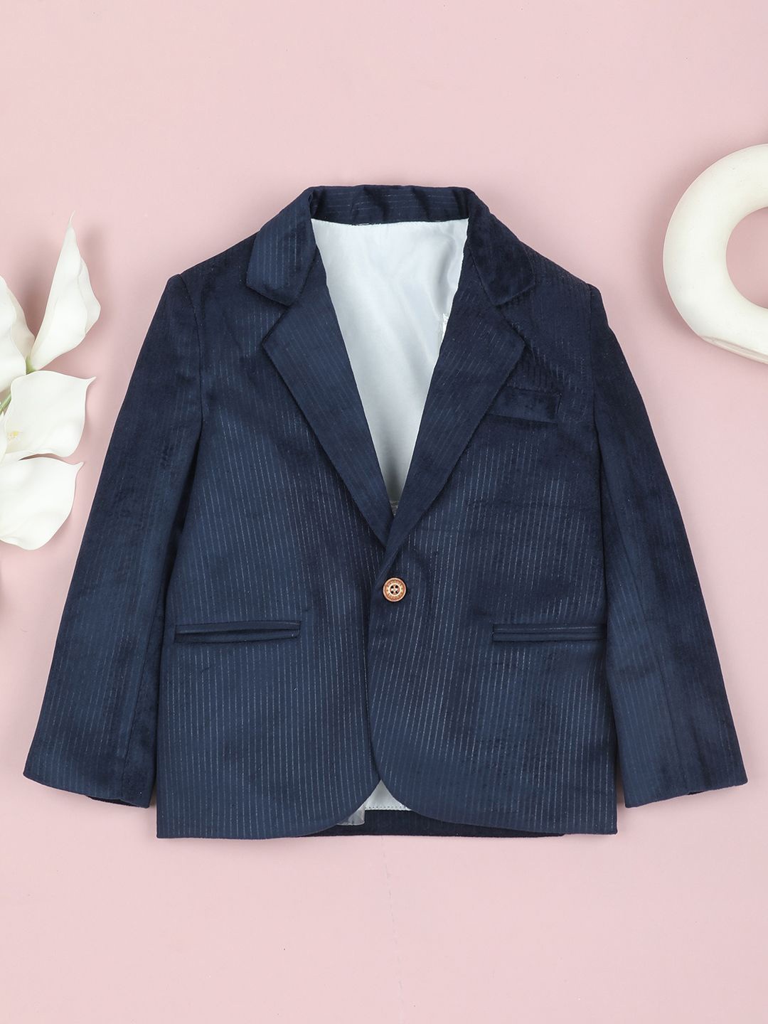 

Ridokidz Boys Single-Breasted Blazer, Navy blue