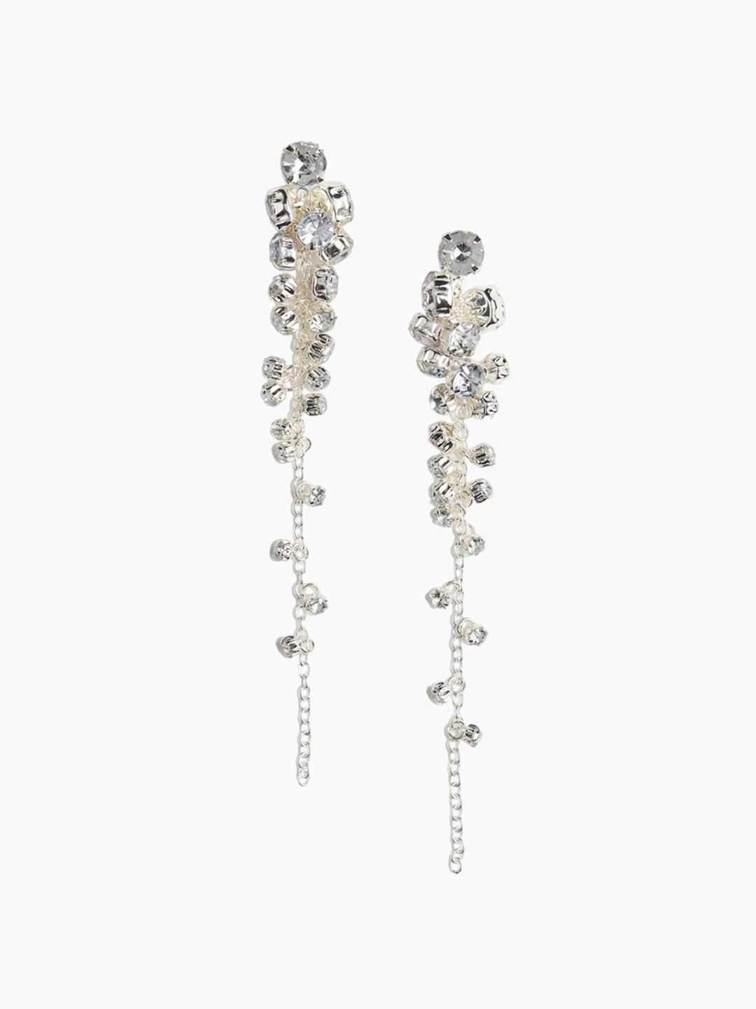 

H&M Long Cluster Earrings, Silver