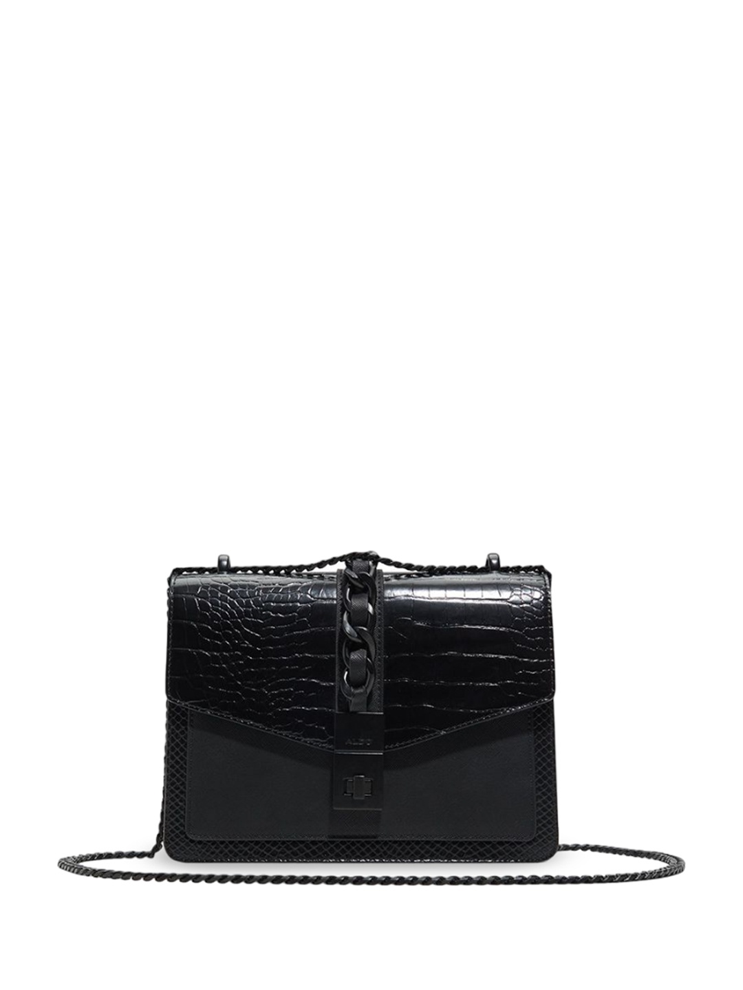 

ALDO Women Textured Structured Sling Bag, Black