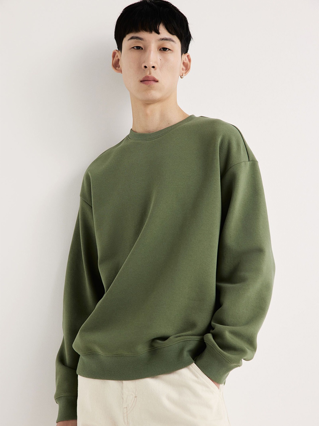 

H&M Loose Fit Sweatshirt, Green