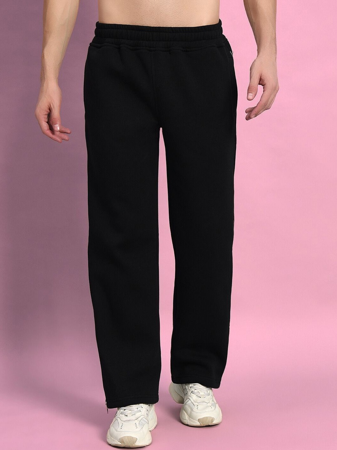 

WEARDUDS Men Cotton Relaxed Fit Track Pants, Black