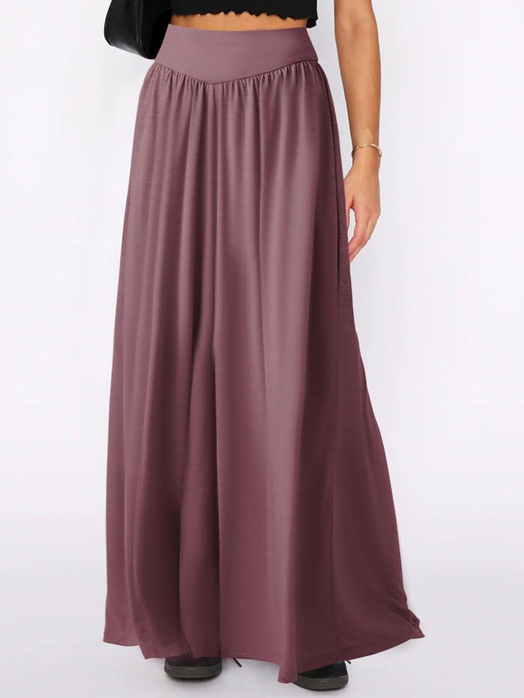 

StyleCast Women Flared Maxi Skirt, Purple