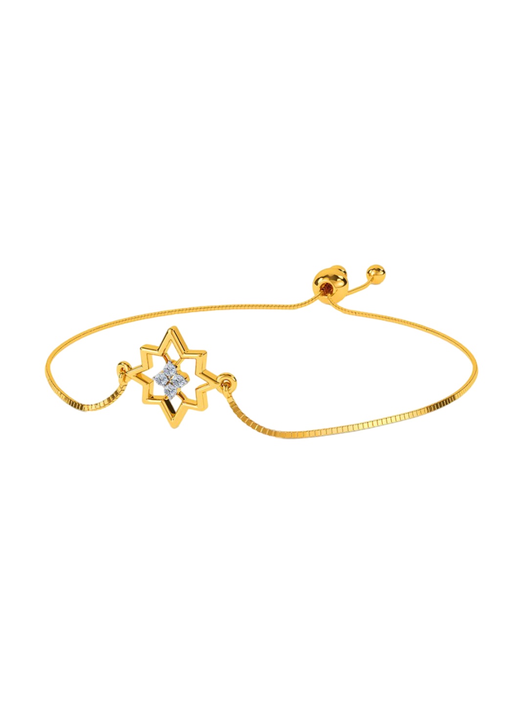 

KISNA DIAMOND AND GOLD JEWELLERY Women 18Kt Diamond Studded Bracelet