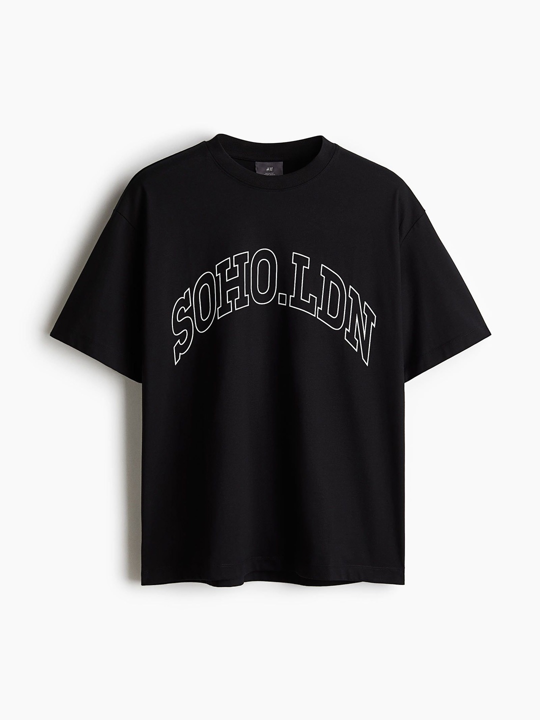 

H&M Loose Fit Printed T-shirt, Black