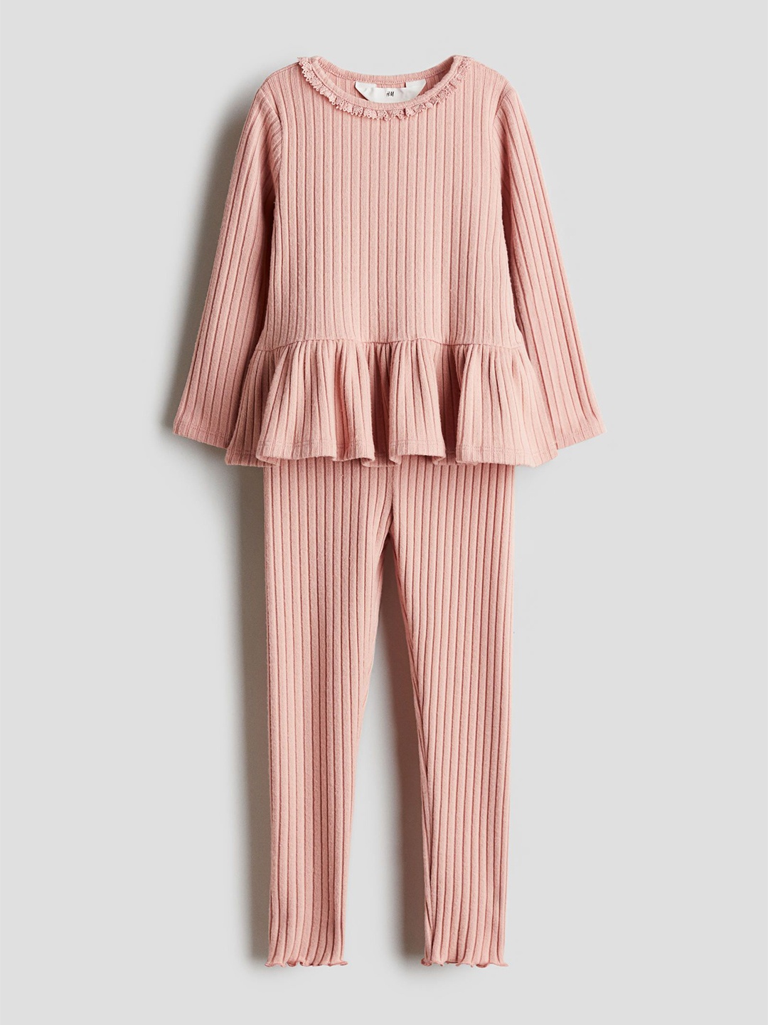 

H&M 2-Piece Rib-knit Set, Pink