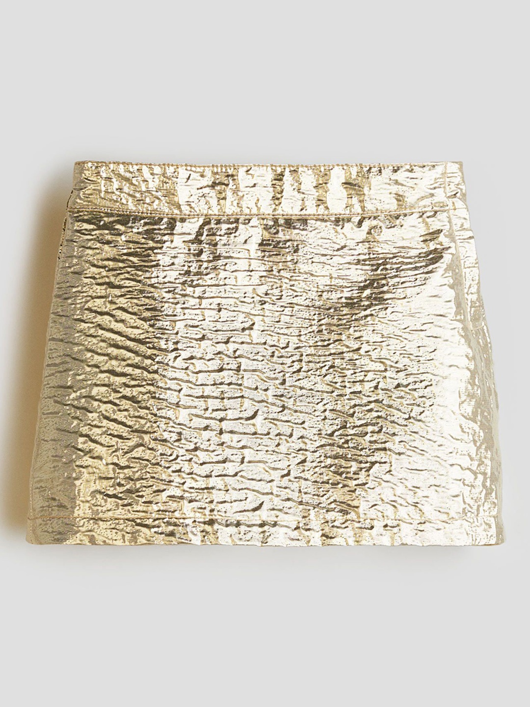 

H&M Girls Shimmering Jacquard-Weave Skirt, Gold