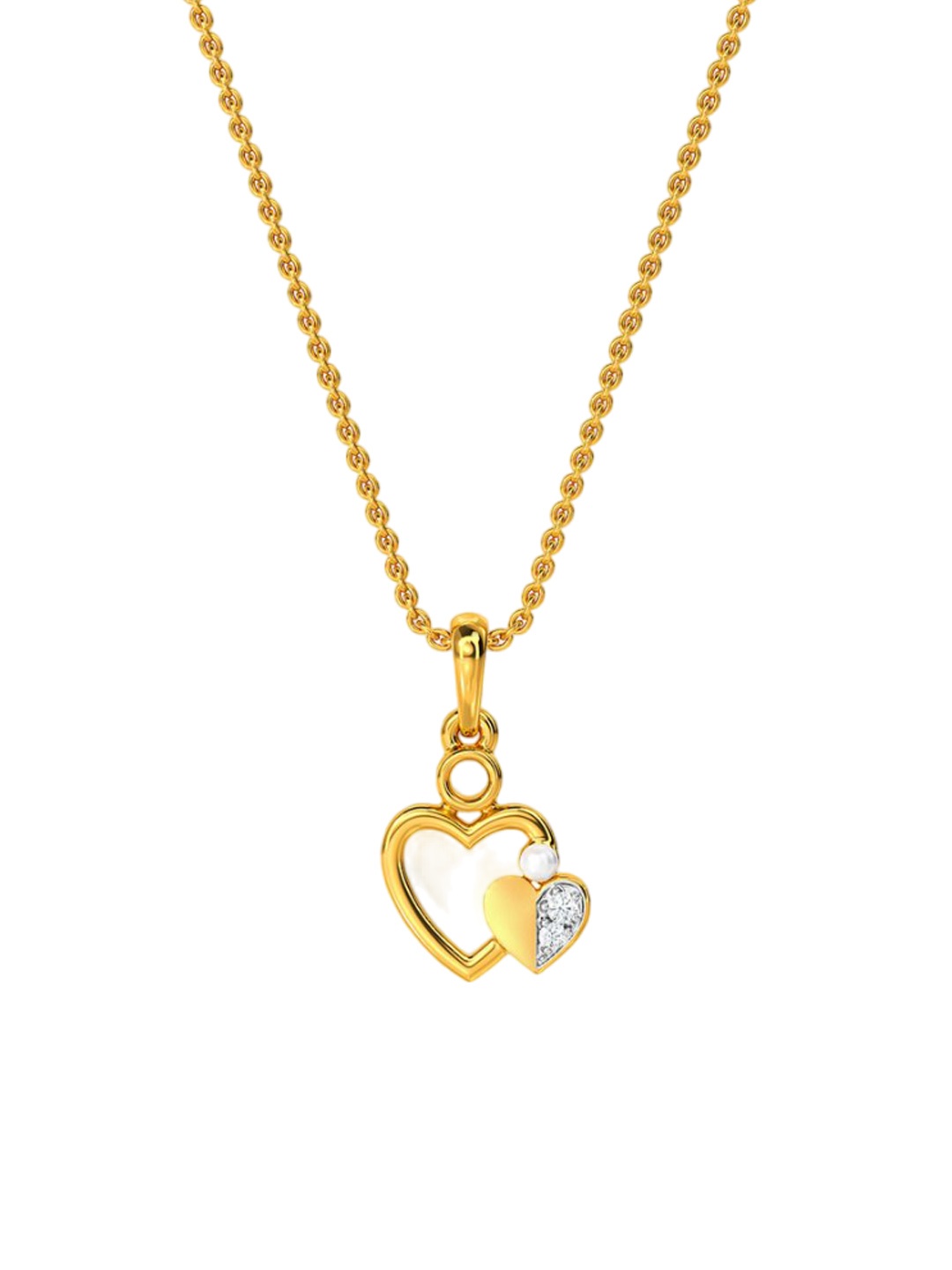 

KISNA DIAMOND AND GOLD JEWELLERY Women 14KT Pendant Diamond 0.02 CT