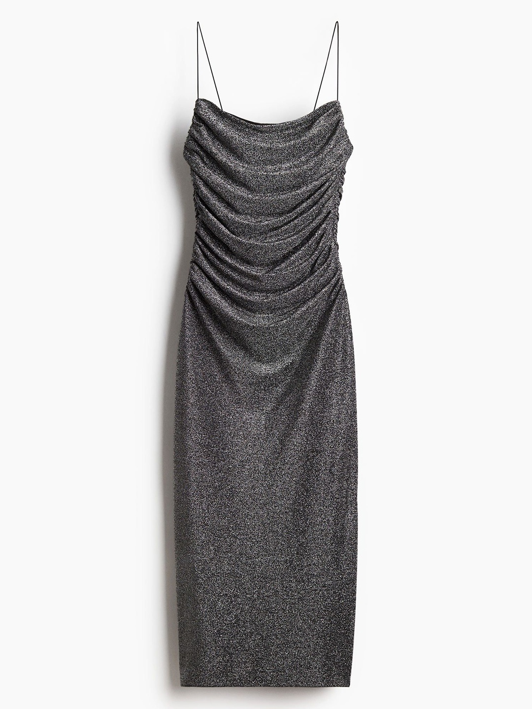 

H&M Glittery Strappy Dress, Charcoal