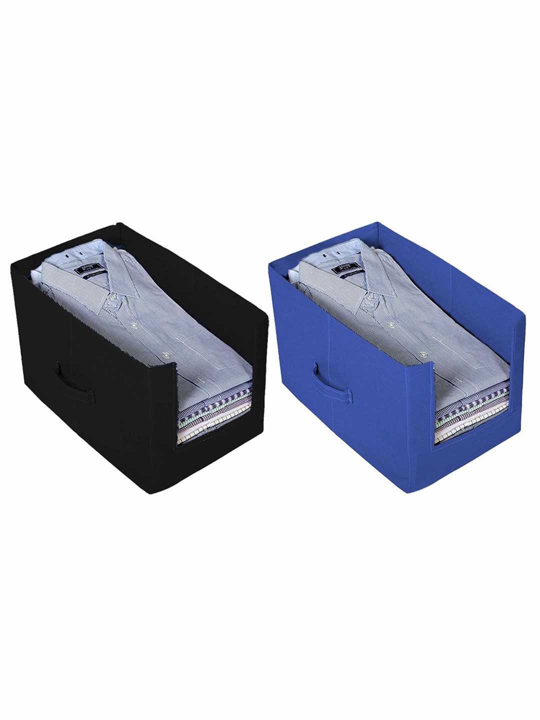 

Kuber Industries Black & Blue 2 Pieces Drawer Organisers