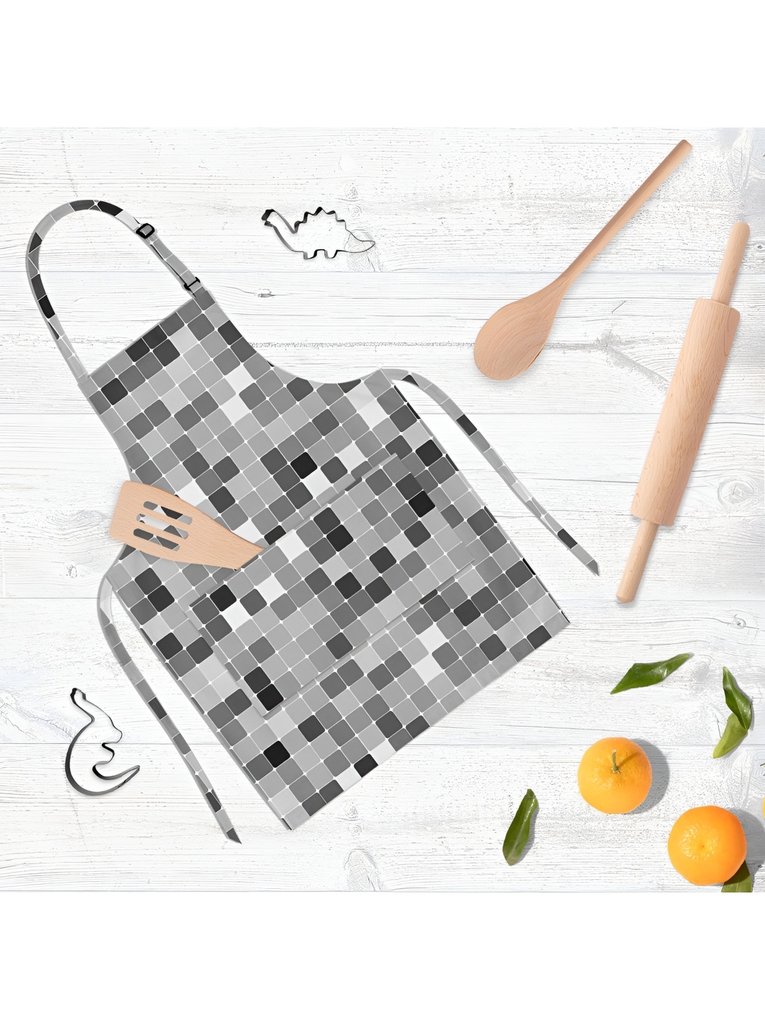 

ArtzFolio Black & White Printed Cotton Aprons