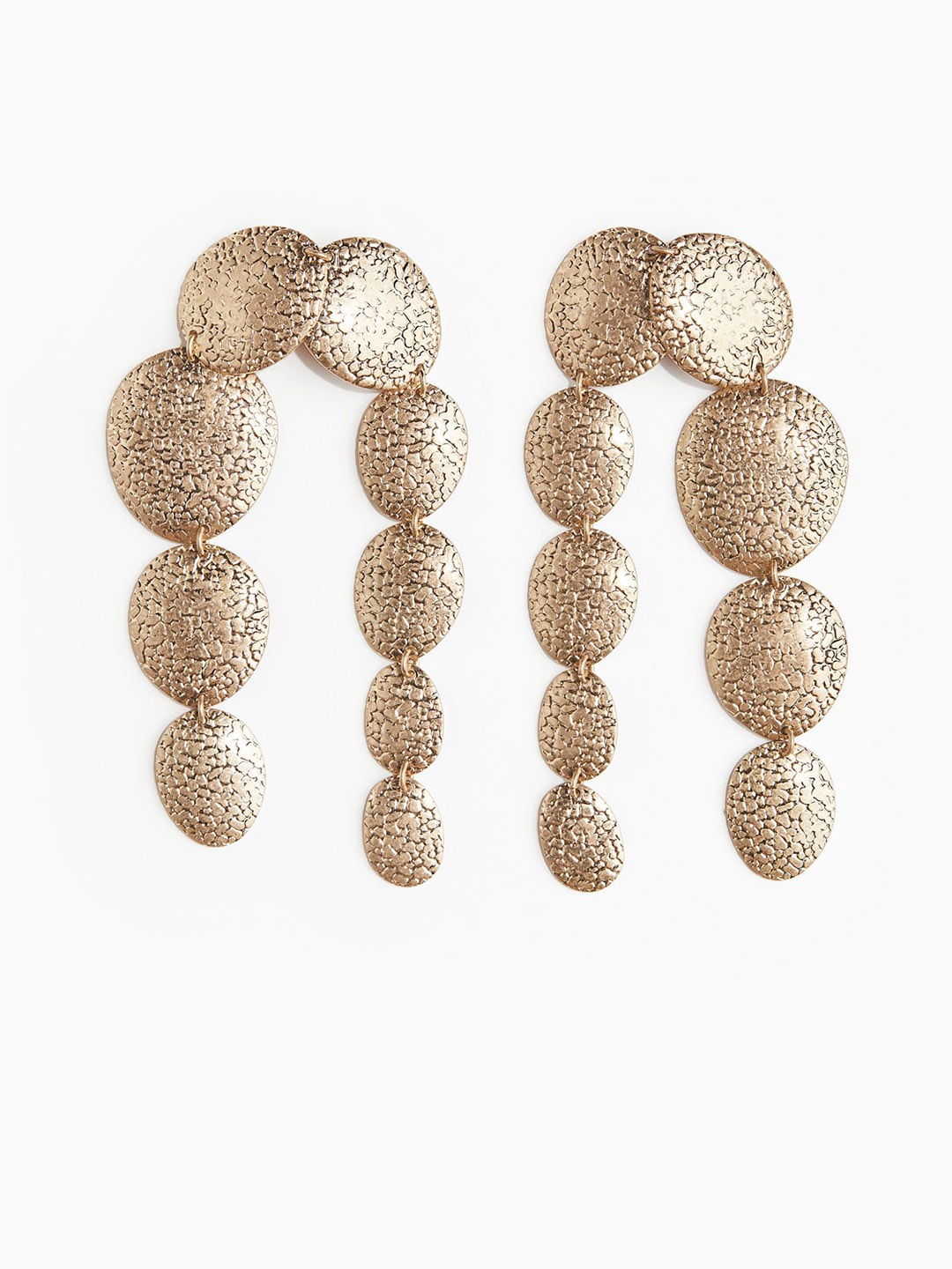 

H&M Metal-Disc Pendant Earrings, Gold