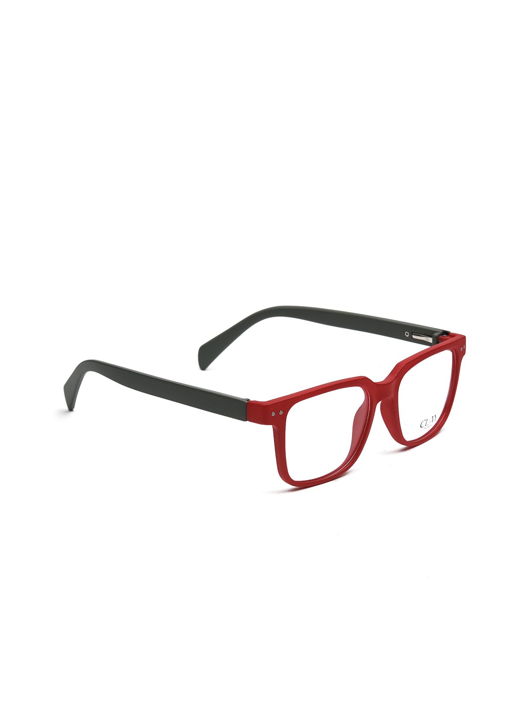 

OPTIFY Unisex Full Rim Rectangle Frames, Red