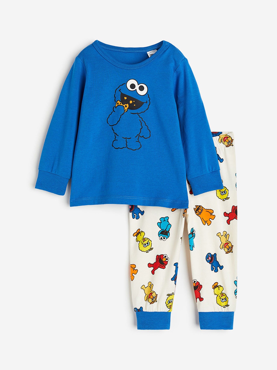 

H&M Boys Printed Pure Cotton Night Suits, Blue