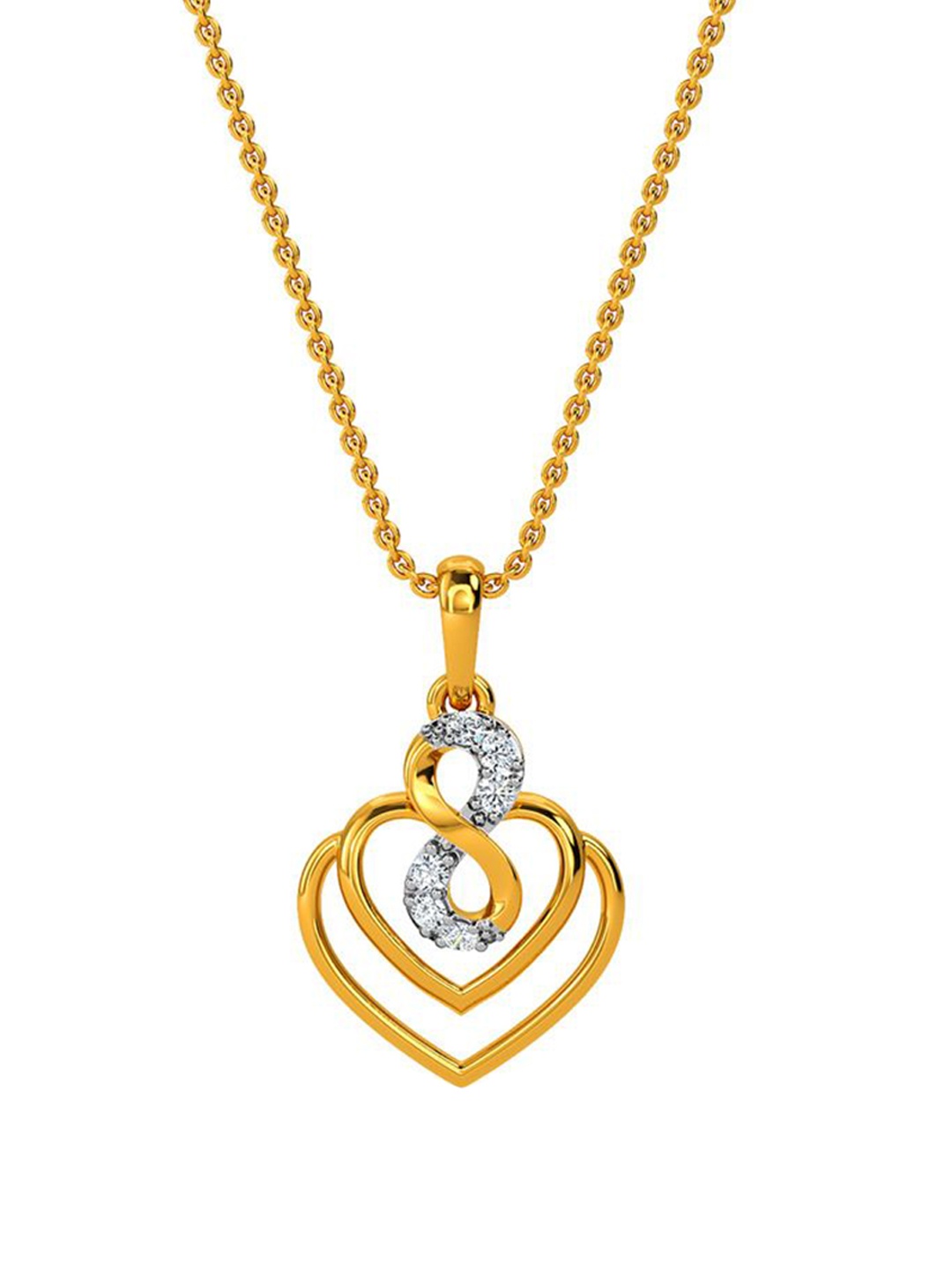 

KISNA DIAMOND AND GOLD JEWELLERY Women Women 14KT Pendant Diamond Weight - 0.08 CT