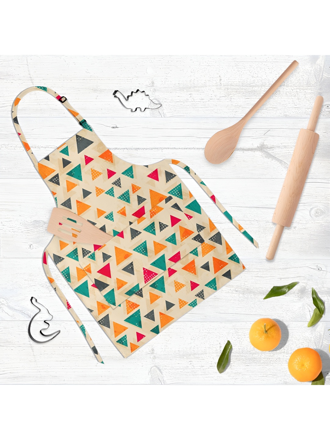 

ArtzFolio Yellow & Green Printed Cotton Apron