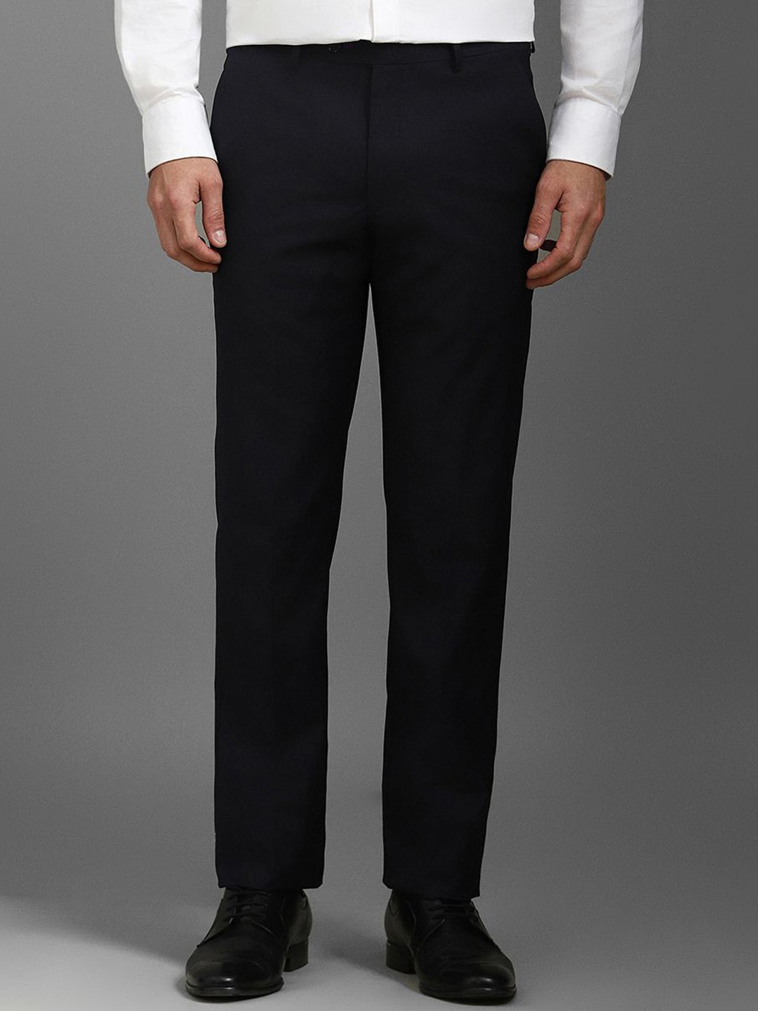 

Luxure by Louis Philippe Men Slim Fit Solid Trousers, Black