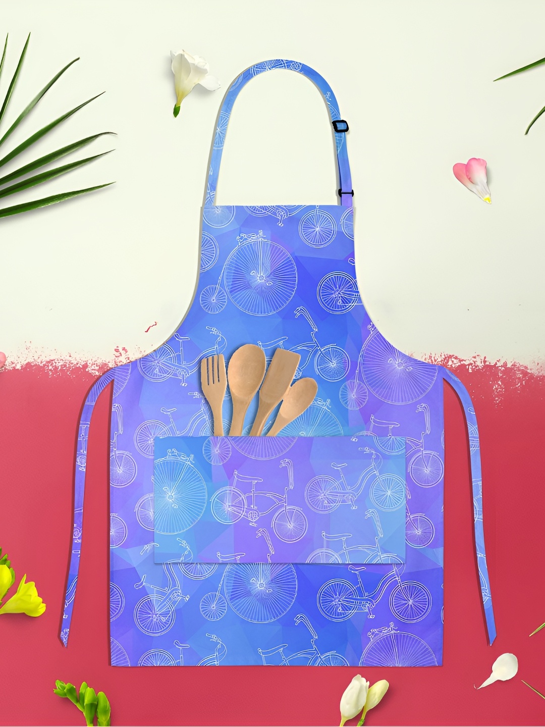 

ArtzFolio Blue & Purple Printed Cotton Aprons