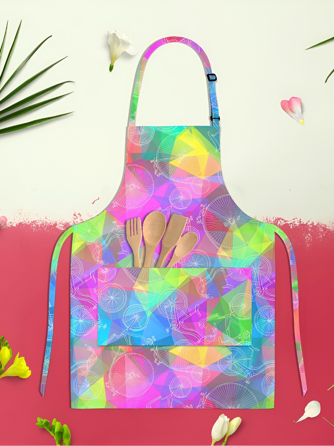 

ArtzFolio Yellow & Green Printed Cotton Aprons