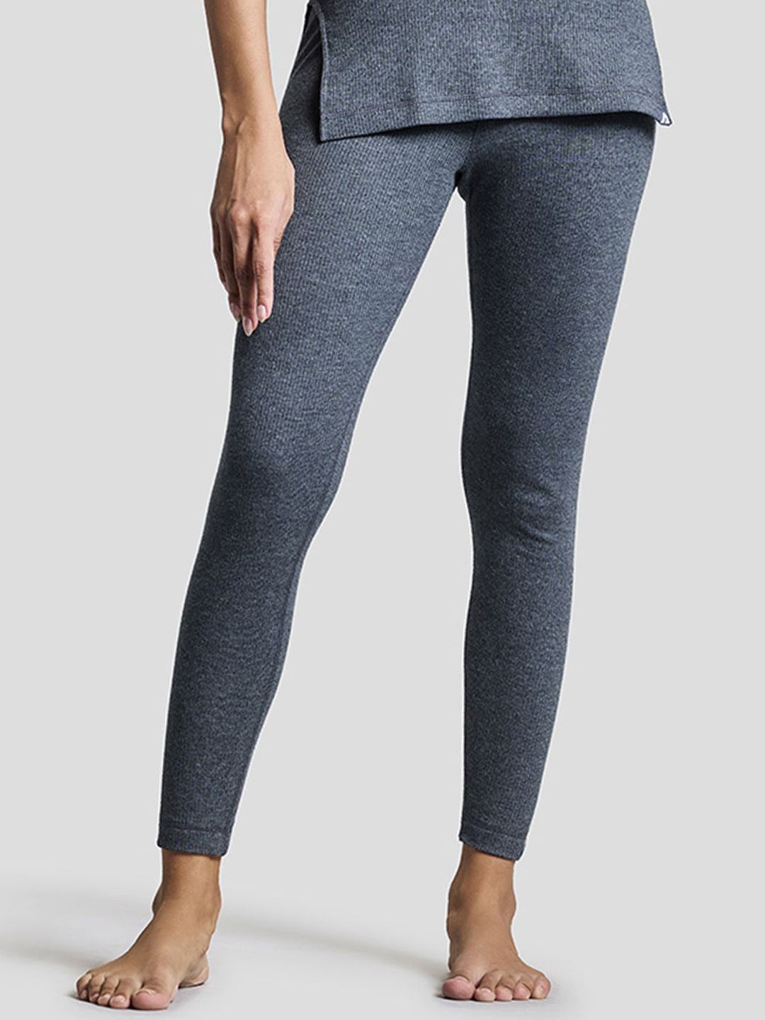 

BOLDFIT Women Cotton Ribbed Thermal Bottoms, Grey
