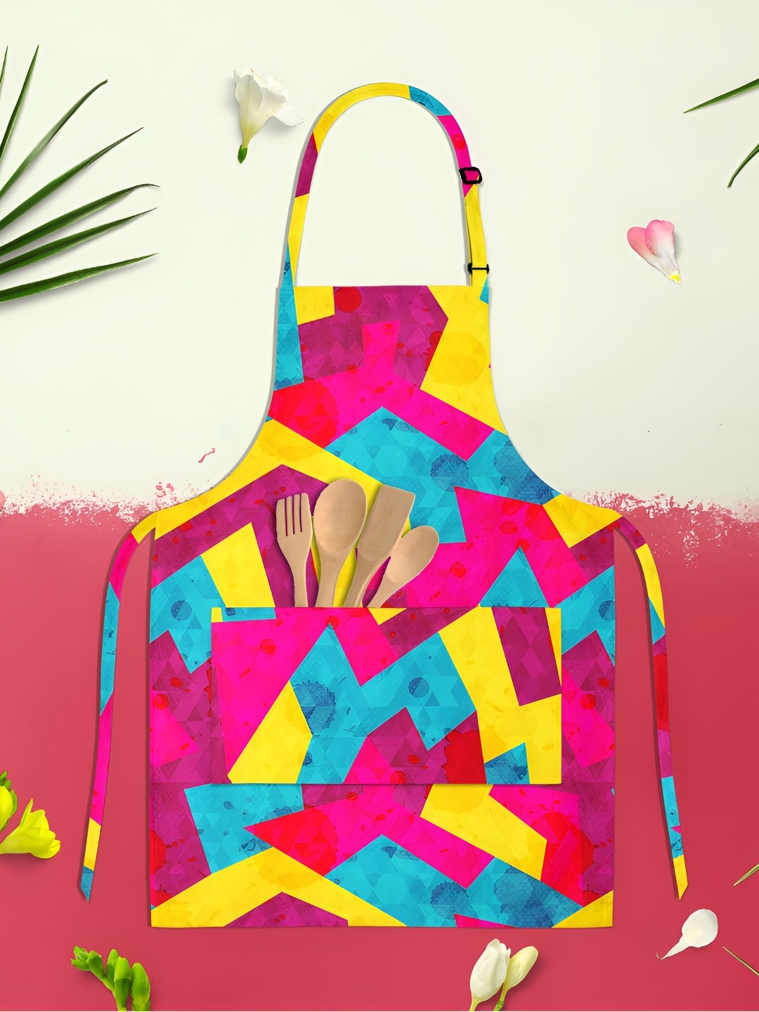 

ArtzFolio Pink & Yellow Printed Cotton Aprons