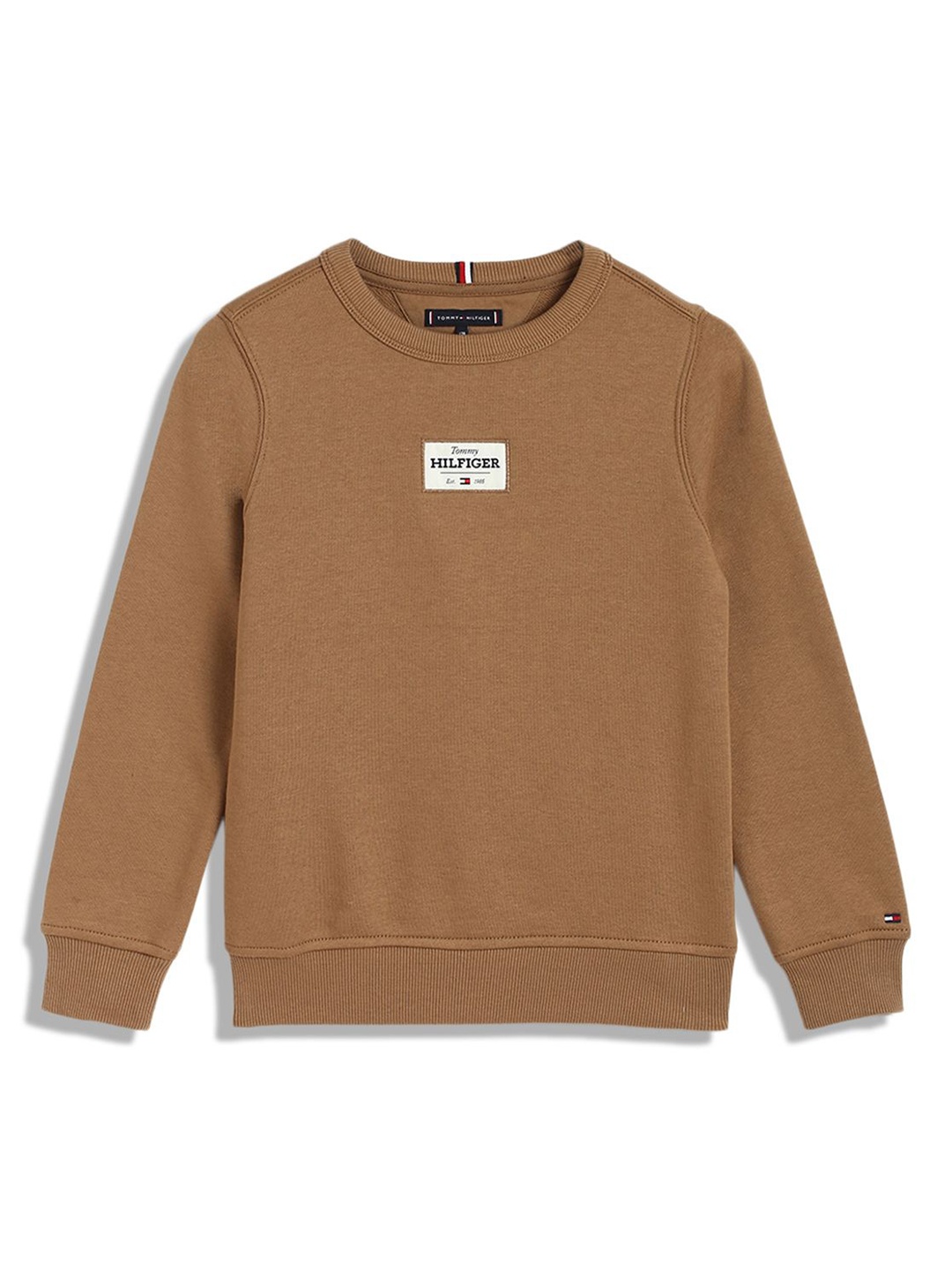 

Tommy Hilfiger Boys Cotton Monotype Sweatshirt, Brown