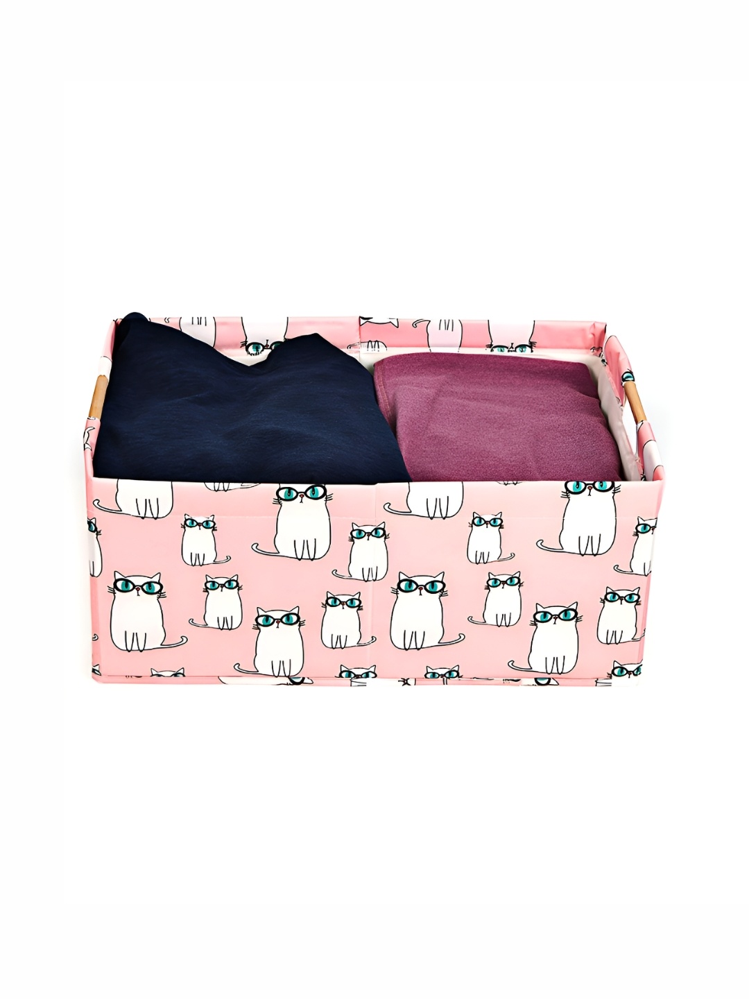 

HOUSE OF QUIRK Pink & White Printed Foldable Organiser