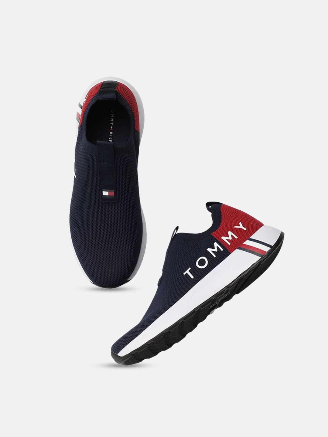 

Tommy Hilfiger Women Woven Design Slip-On Sneakers, Blue